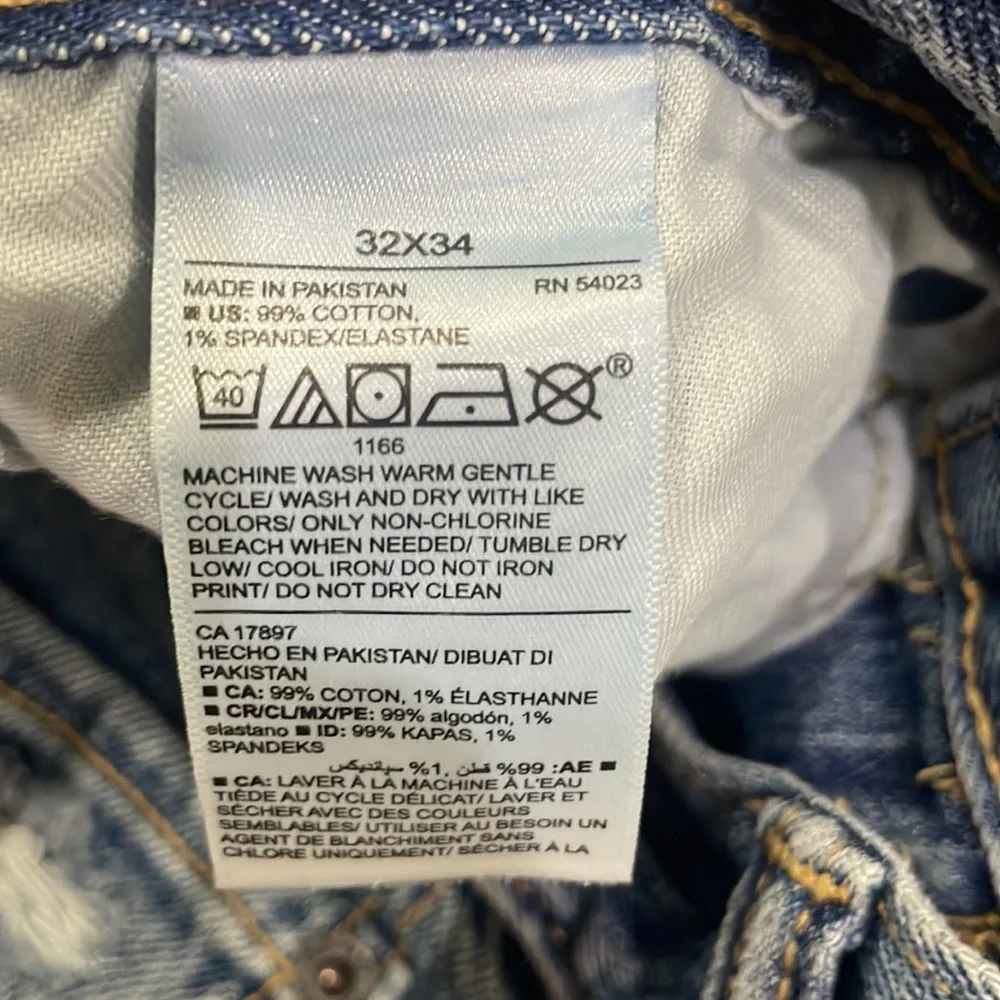 Old Navy Men’s Slim‎ Built-In Flex Rip-and-Repair Jeans Sz 32 x 34